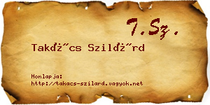 Takács Szilárd névjegykártya
